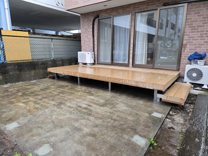 水戸市　ウッドデッキのリフォーム工事